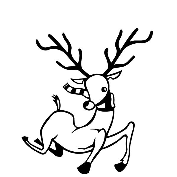 

14.7cm*16.4cm happy deer cartoon decorate car sticker body of vinyl decal car styling car decor