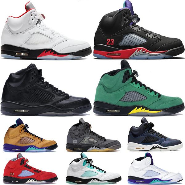 

новый всячески препятствовать 5 5с ог мужчины баскетбол обувь острове зеленый огонь красный топ 3 трэвиса скотта тройной мазута серый 3m отр