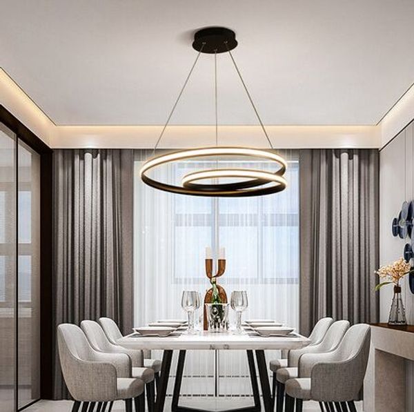 Salon Yemek Odası Yatak Odası Beyaz veya Siyah Deco Sarkıt Armatürler MYY için Sıcak Yaratıcı Modern Led Kolye Işıklar