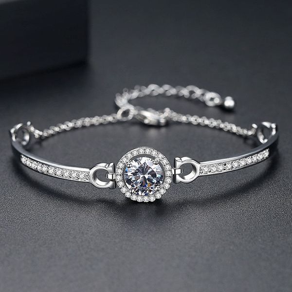 

sl023 fashion luxury crystal rhinestone bangle bracelet rhinestone charm bracelets & bangles bridal wedding jewelry, Black