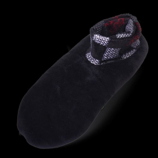 

new man floor shoes winter warm slippers soft home shoes comfortable floor socks plush slippers bedroom for indoor, Black