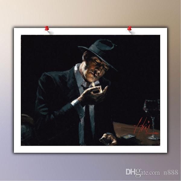 

fabian perez люди освещения сигарета расписанной hd печать портрет масло wall art home decor мульти размеры p171 200311