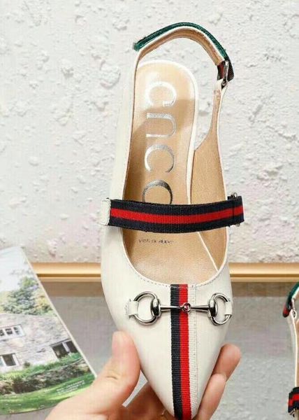 

sandals ladies summer 2019 louis vuitton gucci brand sandals leather high heel women's shoes a11, Black