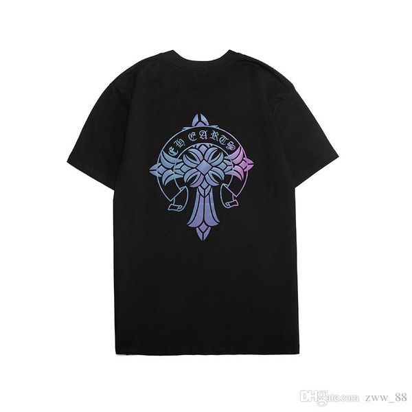 

2019summer new high-end men's brand t-shirt fashion short sleeve reflective printing fashion t shirt men's tees, White;black