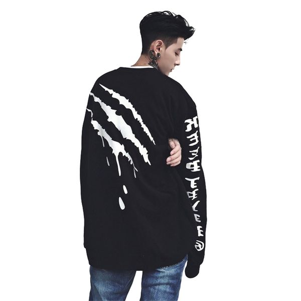 

dropshipping wholesalers suppliers 2019 new autumn o-neck streetwear sweatshirt men men's hoodies hip hop streetwear, Black