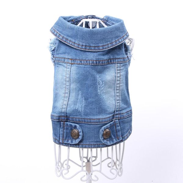 

denim домашних собак куртка жилет джинсы собак пальто куртки одежда одежда для мелких животных кошки щенок 6 размеры 2 цвета