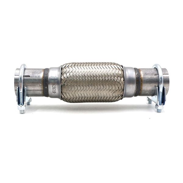 

1 piece general 45*150*250mm exhaust hose elbow welded stainless steel tail double braided bellows 1.75 "6"10