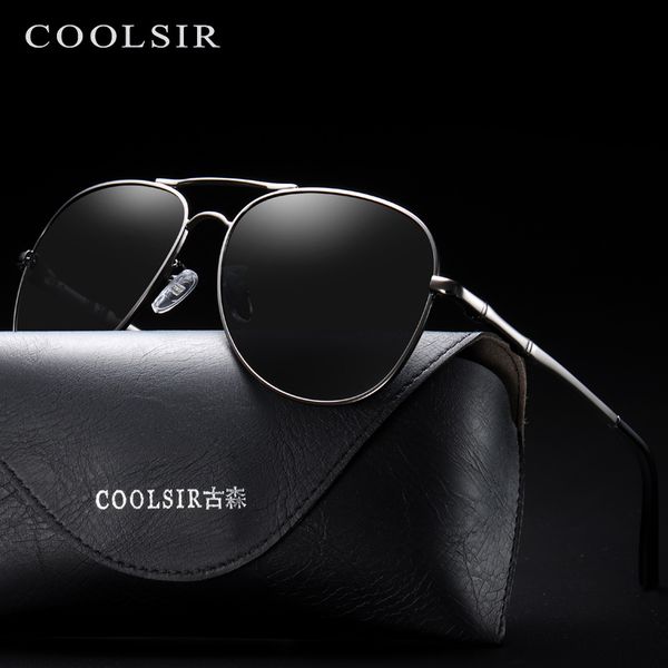 

coolsir абсолютно новый поляризованных солнцезащитных очков мужчин мода очки 6121 эластичный каркас классический антибликовые солнцезащитные, White;black