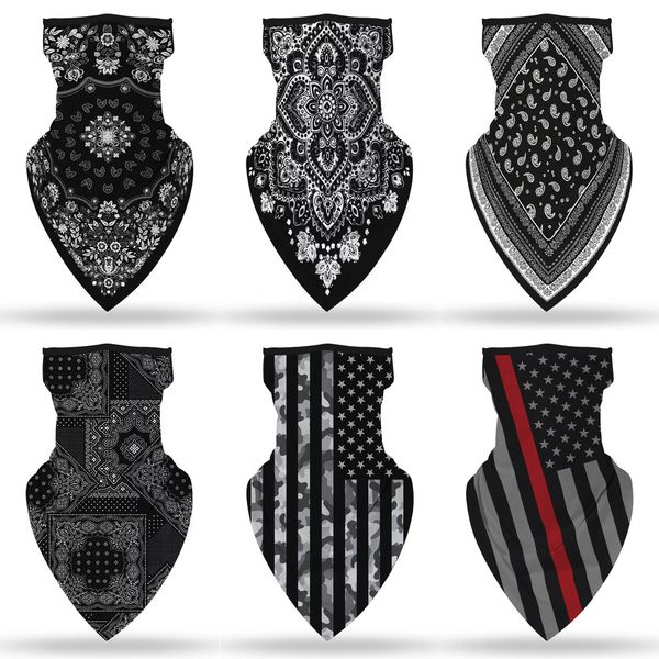 

gkxgi neck cycling scarf function face mask windproof tribal classic skull soft polyester facemask headwear warmer cap motorcycle ghost mult, Black