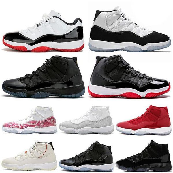 

11 11s basketball shoes bred space jam concord 45 platinum tint xi men women nakeskin jordan retros size 5.5-13 lace, Blue;gray