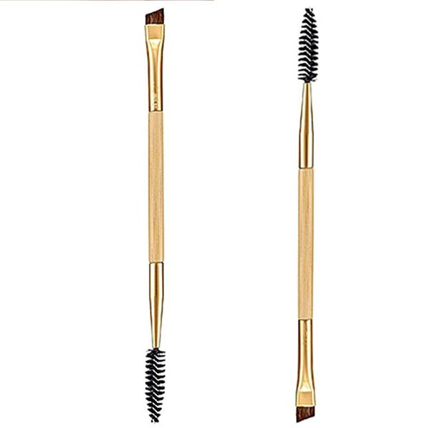 

new eyebrow comb cosmetic makeup mango wood comb eyebrow bipolar brush professional beauty tools
