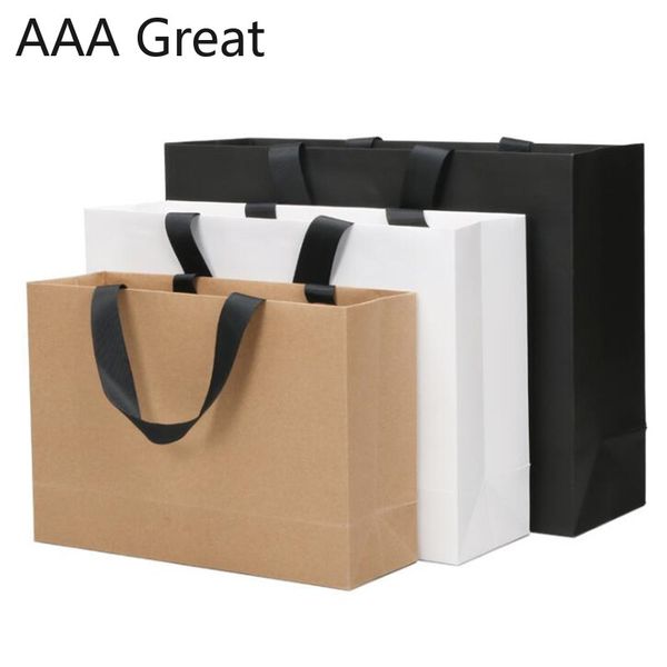 

10pcs/lot kraft brown white black bags gift wrap