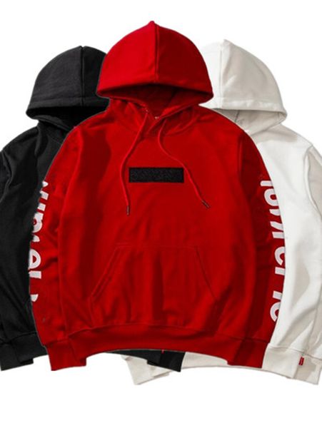 

international delicate sweater cotton men's and women's wear the latest high-end embroidery hoodies sweatshirt sportswear coat, Black