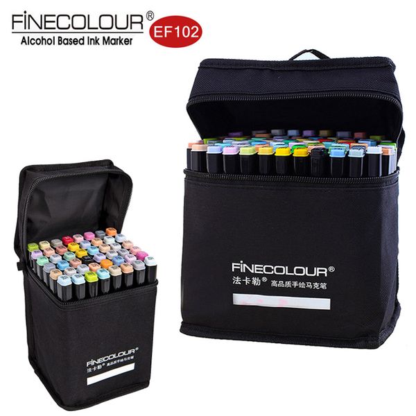 

finecolour alcohol based markers 72 colors brush dual tip colored graphic drawing technical design sketch art set ef102