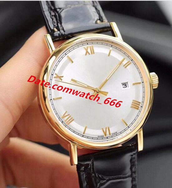 

3 стиль швейцарские часы созвездие черный кожаный браслет 39мм автоматические мужские наручные часы мода мужские часы, Slivery;brown