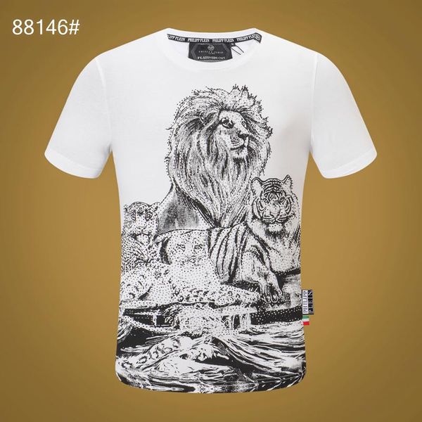 

20fw women mens designer t shirts luxury phillip plain t shirt summer homme off monc white skull superme tee hoodie tracksuits 19, White;black