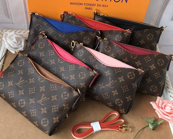 

m41638 luxury zippy short designer wallet women's zipper brown wallet mono gram designer shoulder bag leather check plaid wallet with b, Red;black