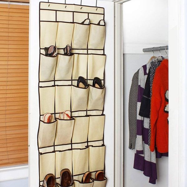 

2pcs over the door shoe organizer 24 large pockets heavy duty fabric hanging shoe rack over the door hanging shoe organizer for