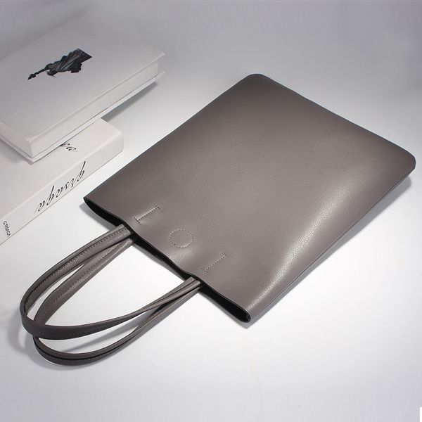 

2020 new single shoulder bag jurchen people leather, handbag female soft leather big bag simple white collar students