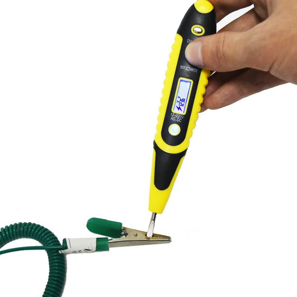 

1pcs 12-250v digital voltage detector sensor tester electric test pen ac/dc voltage measure detector meter tester
