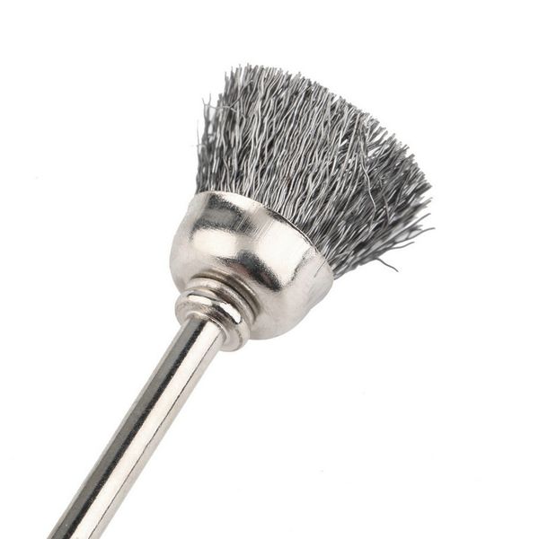 

1/2/4/10pcs new brass wire wheel brush shank suitable for rotary dremel drill tool clean polish shank fits rotary tool accessory