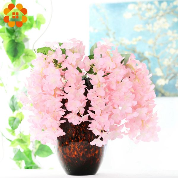 

1pcs beautiful artificial flowers silk hydrangea diy flower string for wedding festival home table garden decoration fake flower
