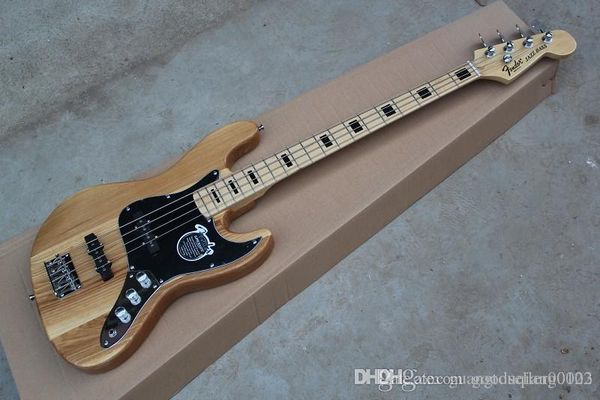 

new wholesale electric bass guitar, jazz bass guitar, natural, active pickups 4 strings guitar
