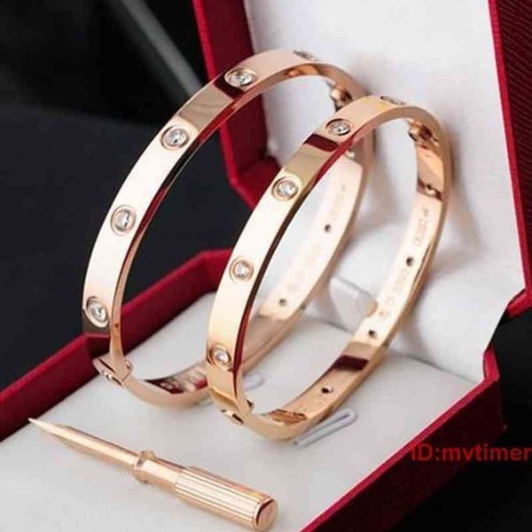 

водитель титан стал розовым золото screw мужской charm мужчина замороженного из дамы ювелирных изделий женщин любви браслеты браслетов, Black