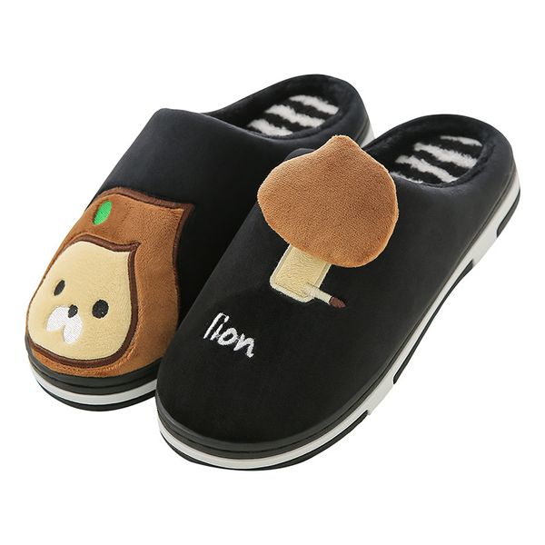 

shoes women slippers nice winter home slippers indoor bedroom loves couple shoes home soft warm, Black