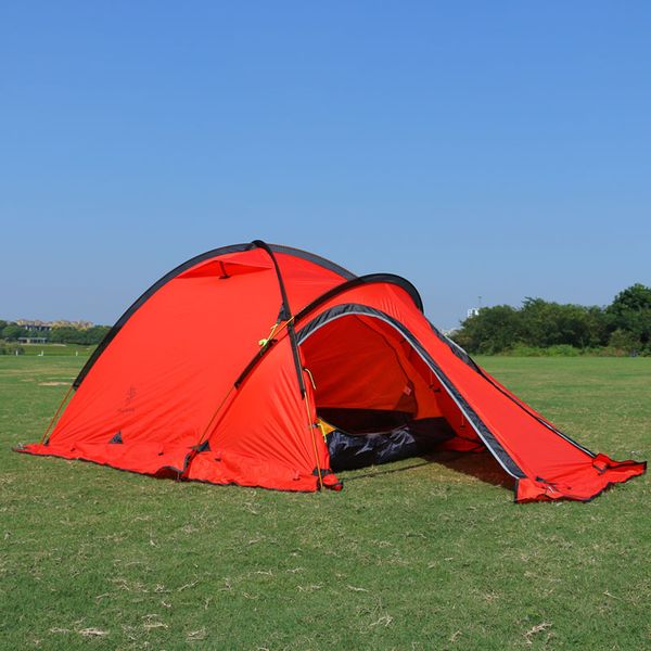 

hillman ultralight 2 person use double layer aluminum poles strong outdoor camping tent with snow skirt