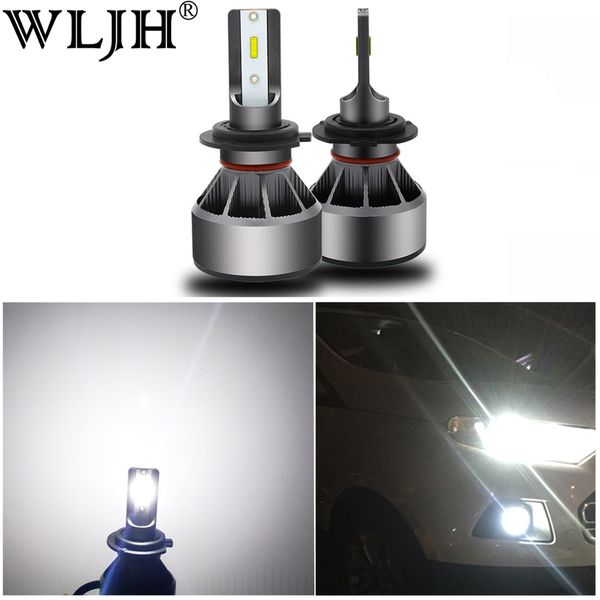 

wljh 2x high power 60w 6000lm h7 led h11 h4 led headlight hi low beam car headlight bulb csp chip auto headlamp fog lamp 12v 24v