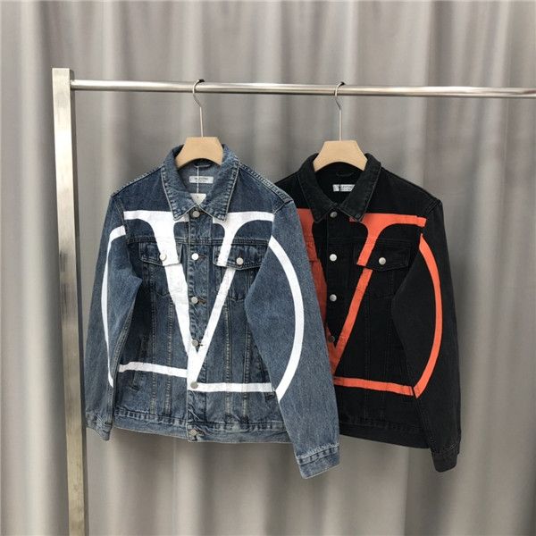 

19aw luxurious brands design valen jackets sweatshirts men women clothes sweater fashion big v letter streetwear outdoor hoodies coat, Blue;black