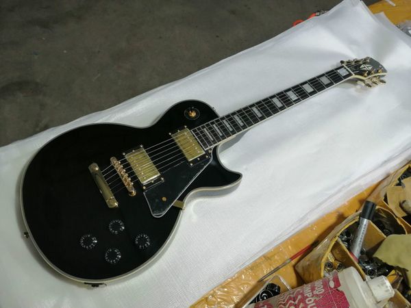 

new fdlp-3006 black color solid body with binding gold hardware lp electric guitar ,ing