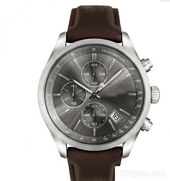 

watch 2019 men's watch grand prix chronograph watch 1513476, Slivery;brown