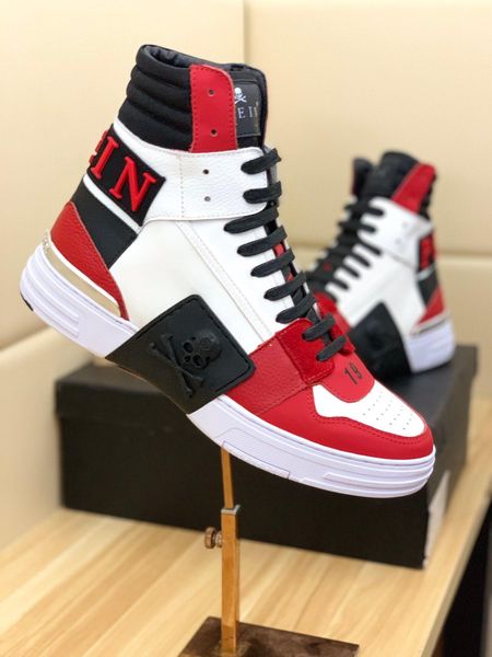 

2020 men's fashion leads fashion trend with luxury wild design high-sneakers slant casual training shoes men's shoes luxury, Black