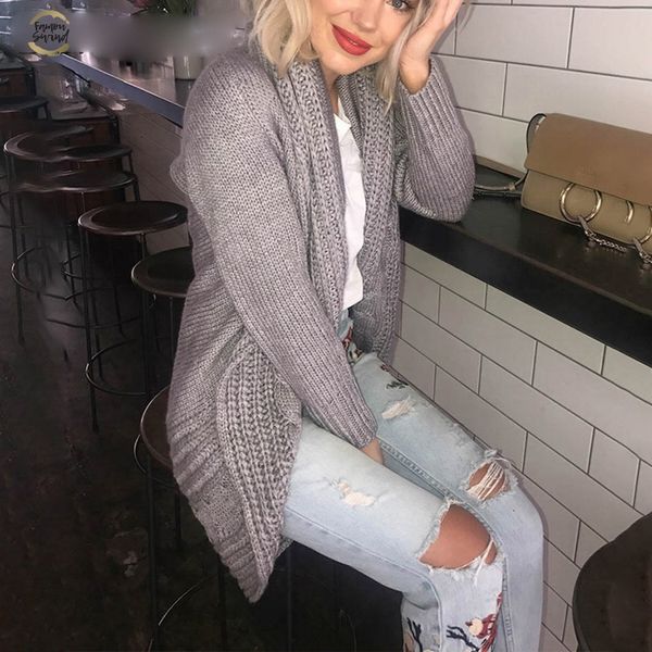 

casual winter knitted cardigan sweater women gray loose sweater cardigan female autumn white sweater cardigan outerwear, White;black