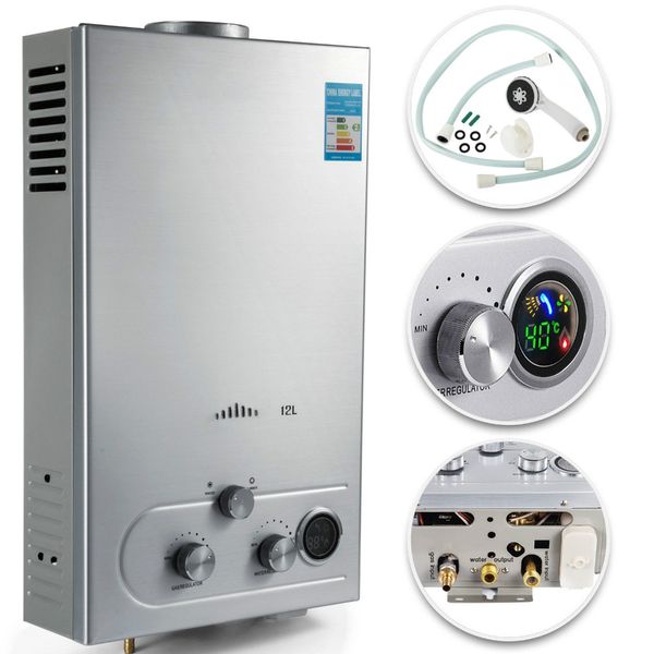 

12л газа гбо немедленна tankless газовй водонагѬеваел 12л из неѬжавеей али газ