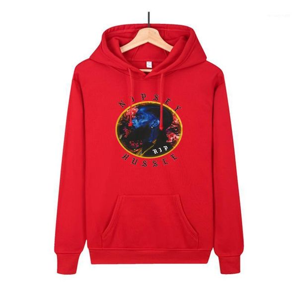 

designer autumn winter hoodies loose sleeve couple clothing o neck pullover casual apparel nipsey hussle 3d print sweatshirts fashion, Black