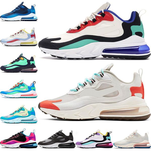 

2019 New React Men Women Running Shoes Bauhaus Optical Oreo White Deep Blue Designer Mens Trainers Breathable Sports Sneakers 36-45