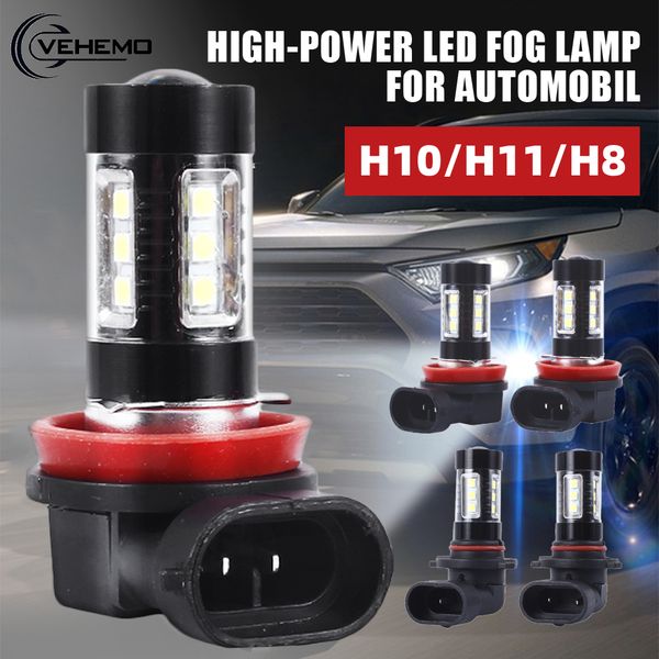 

2pcs led h10 h11 h8 h9 fog light auto bulb h10 hb3 9005 80w led bulb 6000k white car daytime running light drl lamp super-power