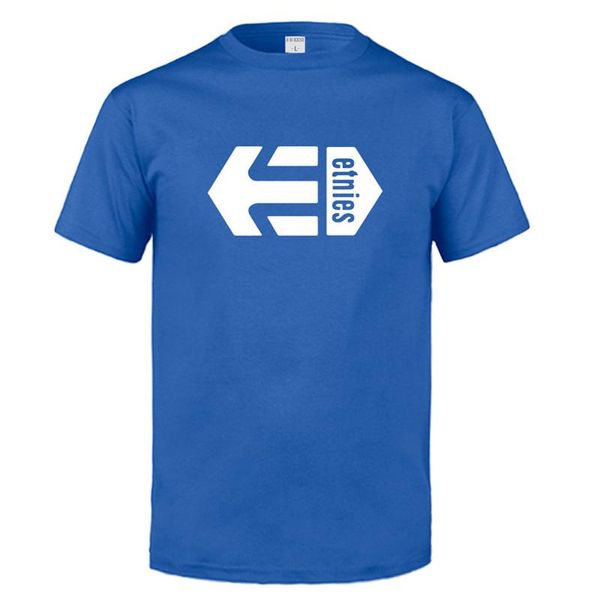 

etnies t print short sleeve mens tshirts o neck solid color fashion teenager male tees, White;black