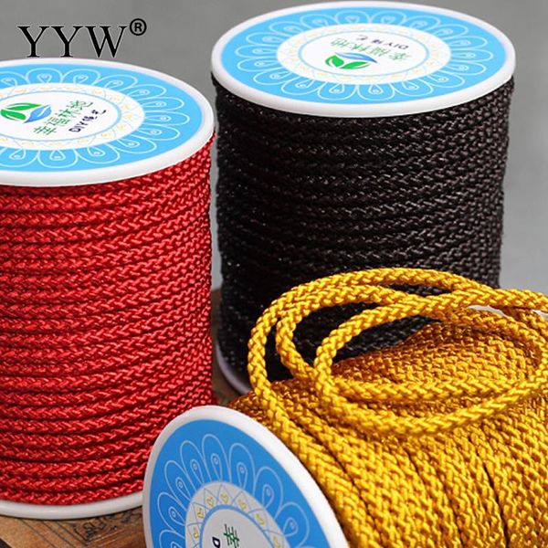 

yyw 15m/lot 3mm nylon cord thread chinese knot macrame cord bracelet braided string diy tassels beading jewelry making string, Blue;slivery