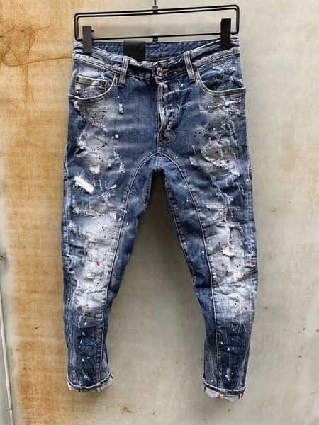 

Mens Designer Pants New Style Casual Skinny Sweatpants Mens Designer Ripped jeans Mid-waistline Pants Brand Mens Jeans Polka Dot Print