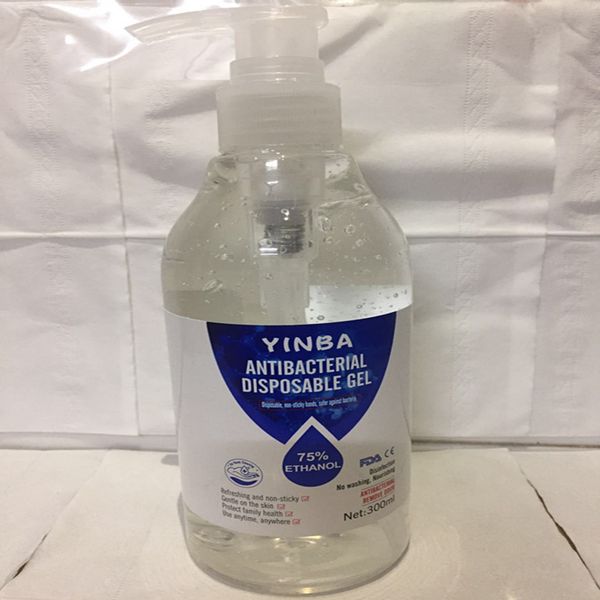 

300ml US stock inventory TX fast fedex hand sanitizer gel with alcohol Antiseptic Gel Instant Toilet Liquid travel size cleaner