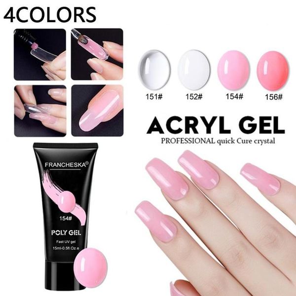 

8pcs set kit nail extend builder uv led thick solution hard cleaning mini with manicure lamp led 15ml gel p1u0