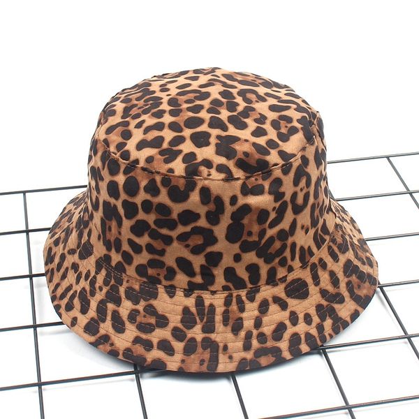 

leopard double-sided cap flat-fisherman hat outdoor wild folding sunhat bucket cap, Yellow