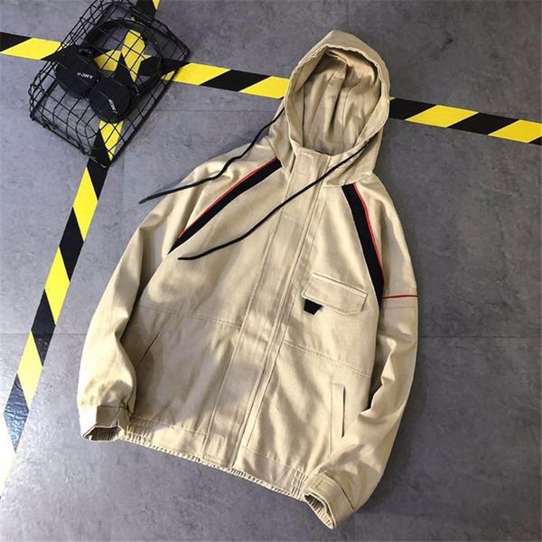 

mens jacket coat 2019 spring hooded mens jacket youth new casual windbreaker running training suit designer jacket on sale, Black;brown