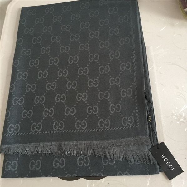 

brand style classic cotton scarf men's and women's four seasons wool scarf 180 * 70 cm long cotton scarf, Blue;gray