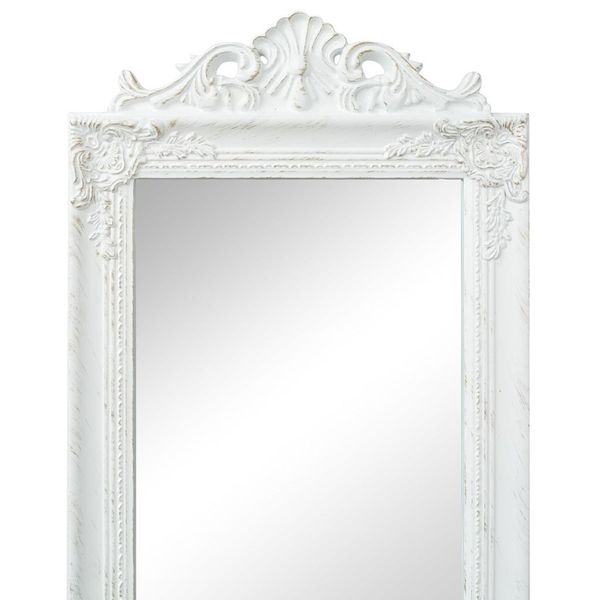 

standing mirror baroque style 160x40 cm white garden sets