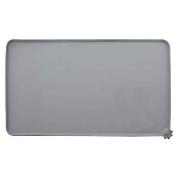 

waterproof pet mat for dog cat silicone pet pad bowl drinking mat dog feeding placemat easy washing gray